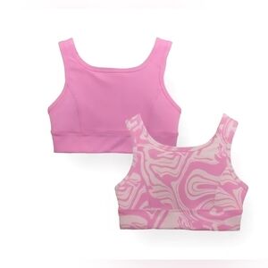 Athletic Works Pink and White Sports Bra